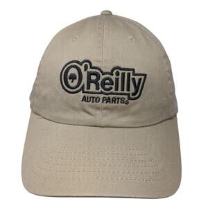 O'Reilly Auto Parts Baseball Cap Beige One Size Adjustable Embroidered 6 Panel